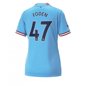 Manchester City Phil Foden #47 kläder Kvinnor 2022-23 Hemmatröja Kortärmad